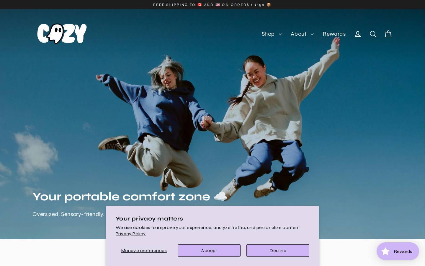 cozyghost.com homepage screenshot
