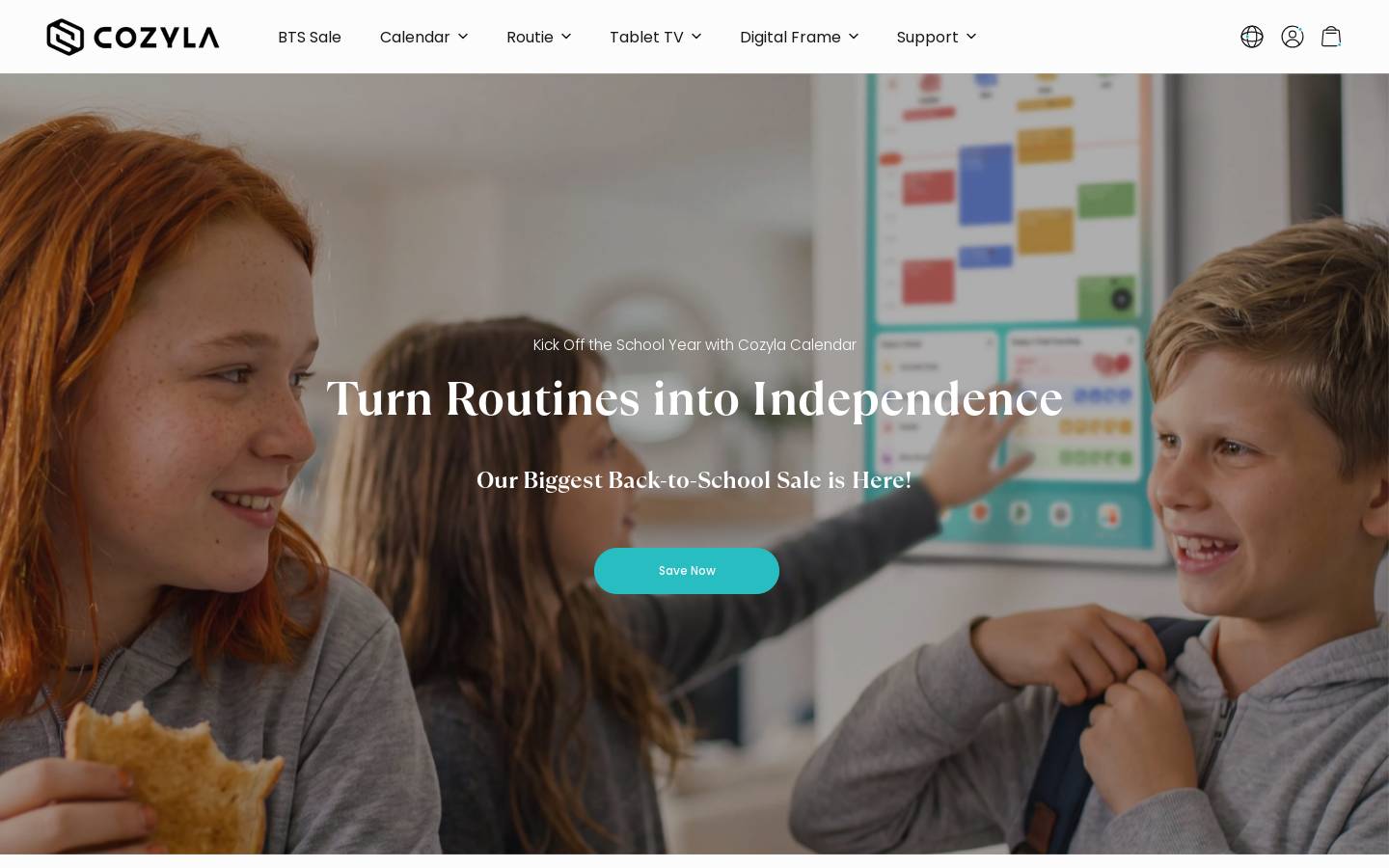 Cozyla homepage screenshot