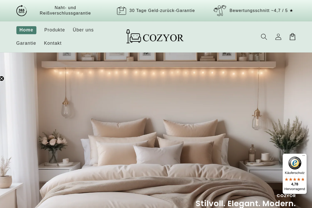 Cozyor homepage screenshot