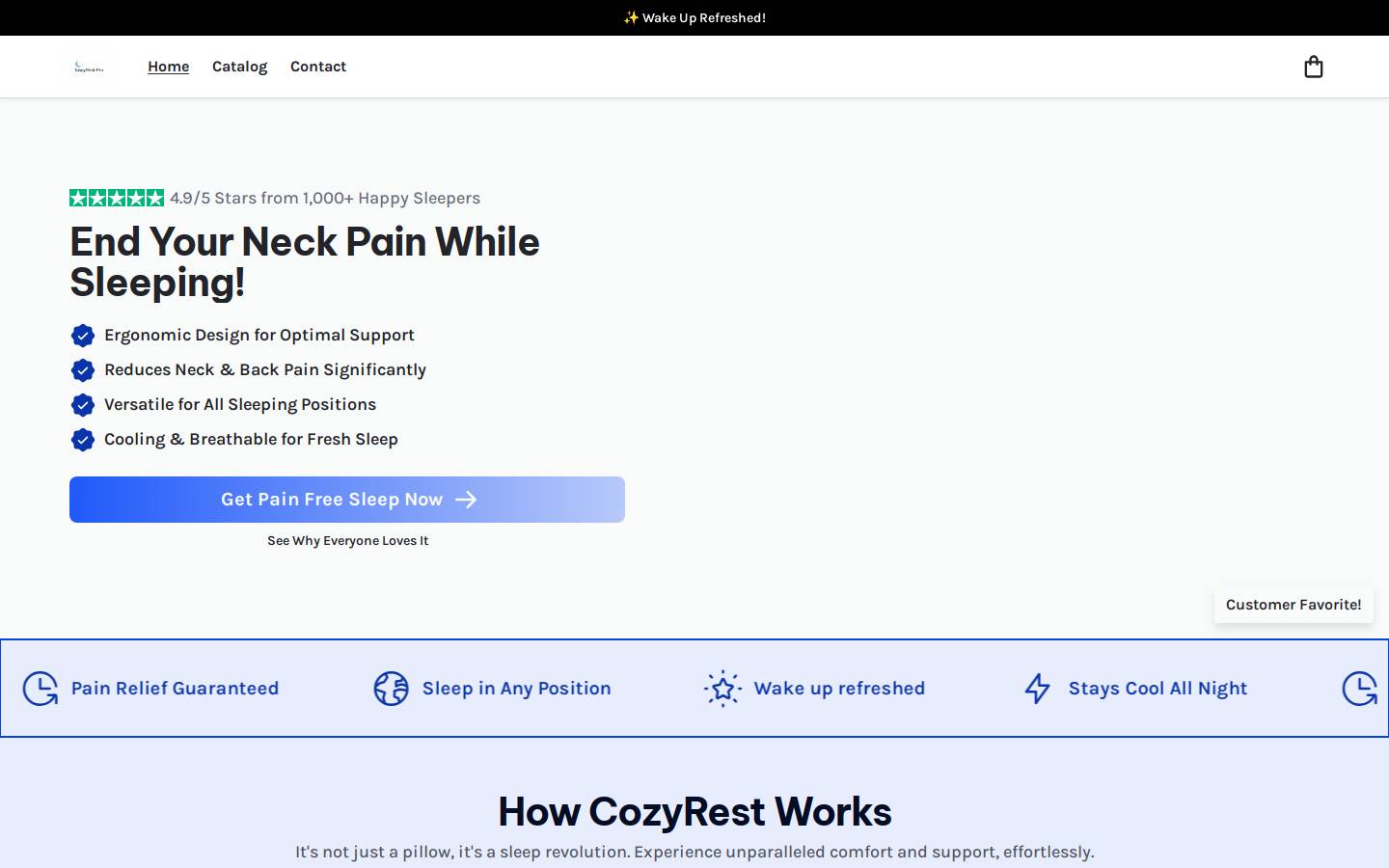 cozyrestpro.store homepage screenshot