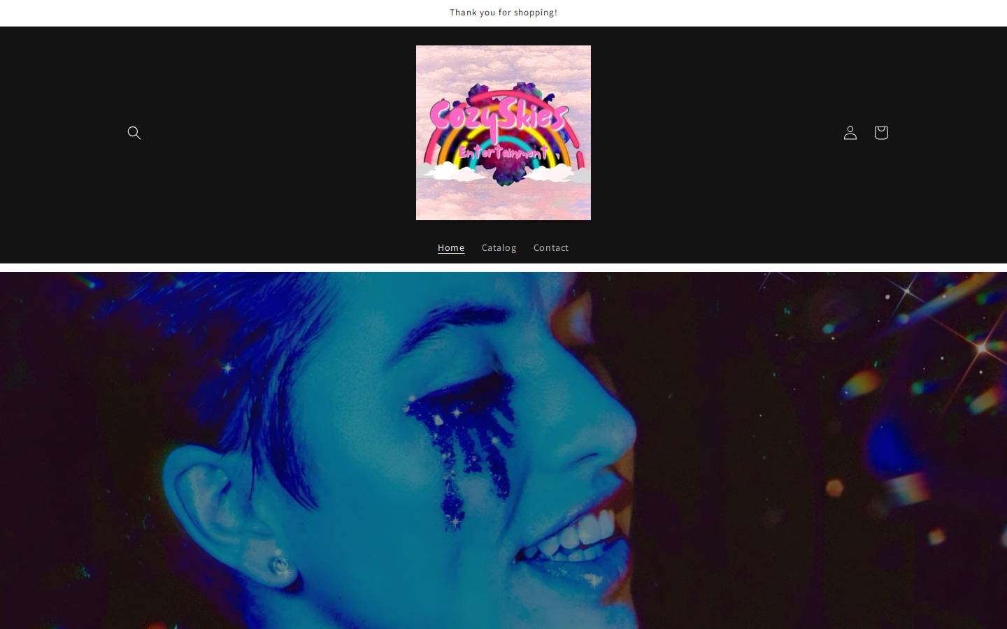 cozyskiesentertainment.shop homepage screenshot