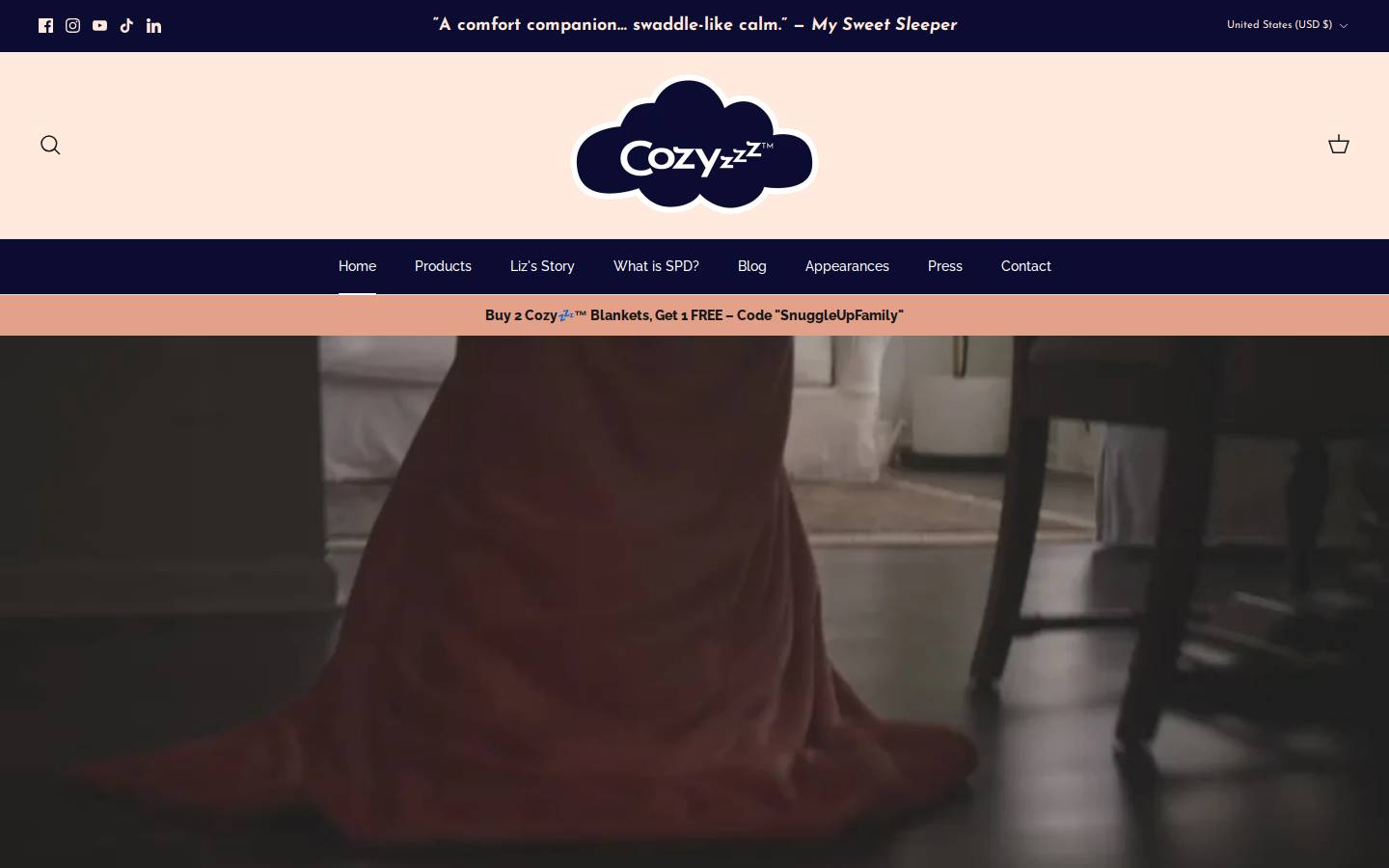 cozyzzz.com homepage screenshot