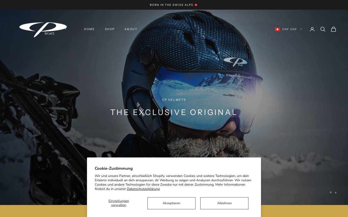 cp-helmets.de homepage screenshot
