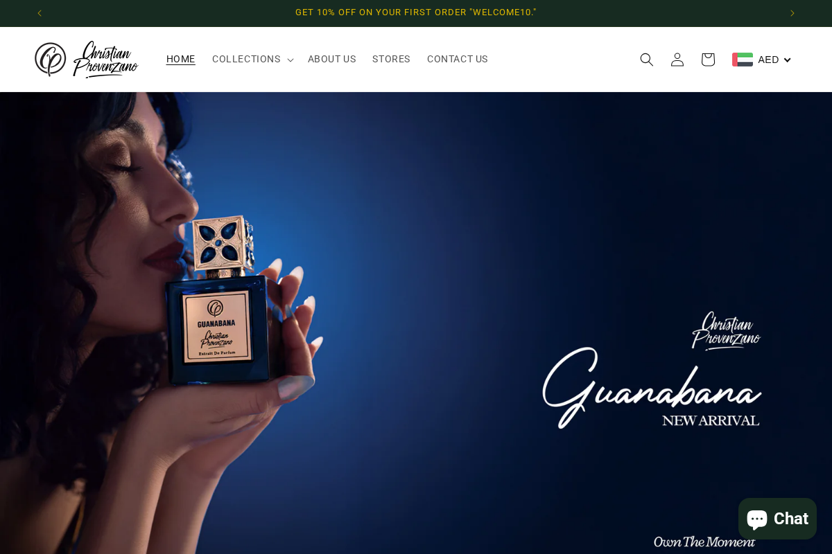 Christian Provenzano Perfumes homepage screenshot