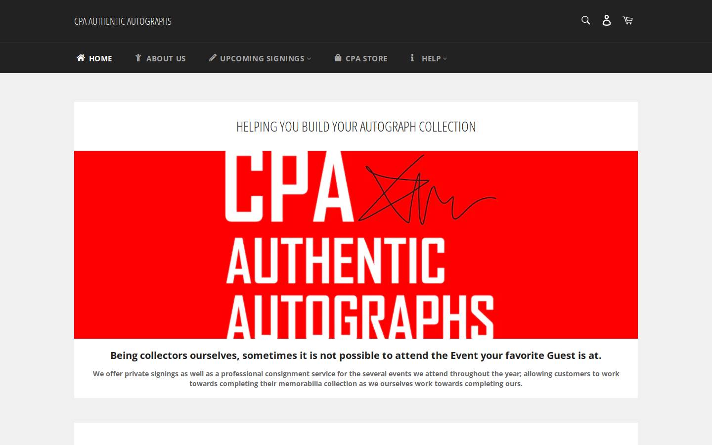 cpaauthentics.com homepage screenshot