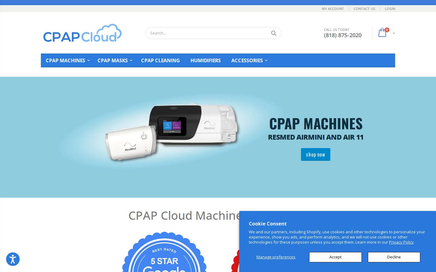 cpapcloud.com homepage screenshot