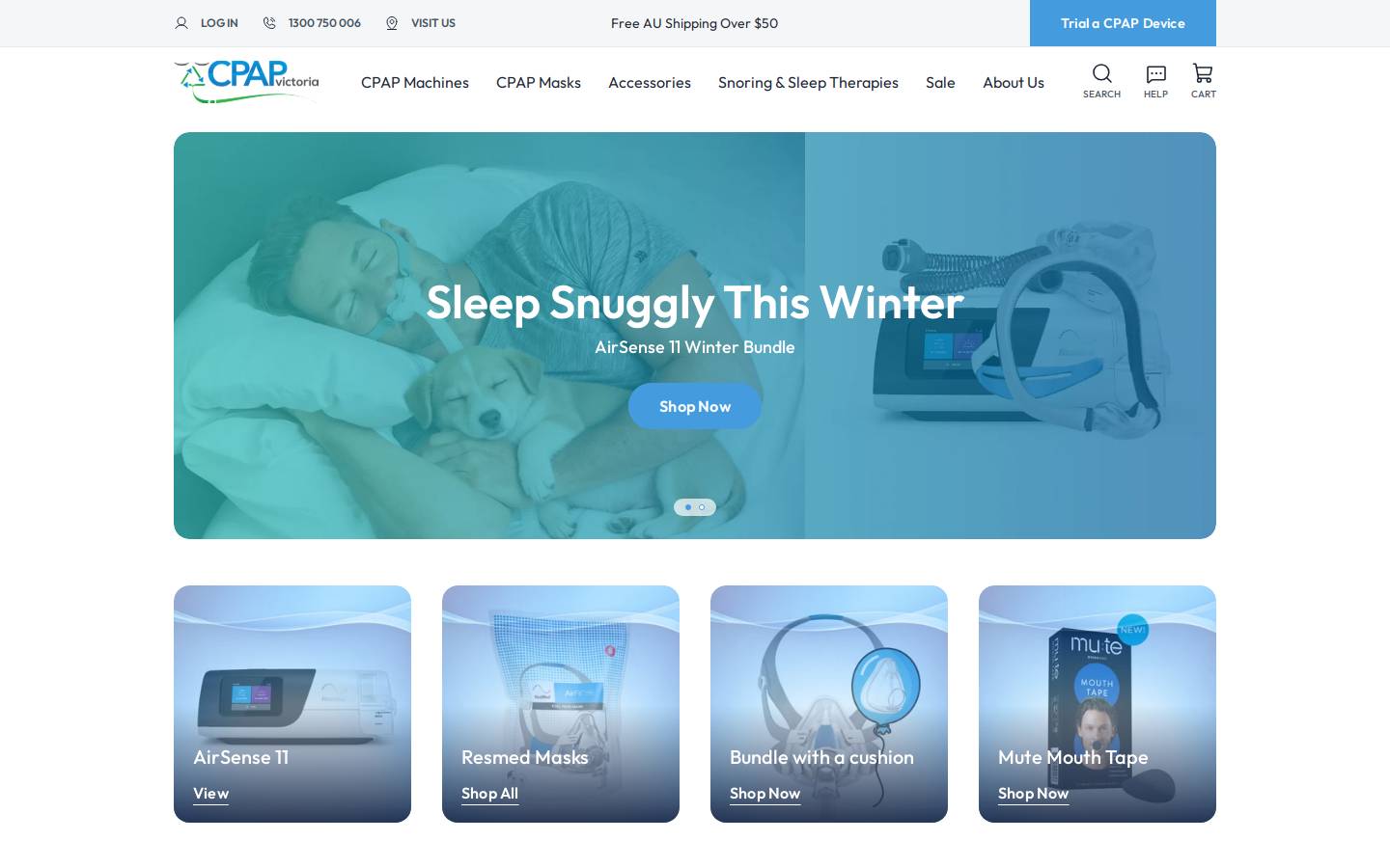 CPAP Victoria homepage screenshot