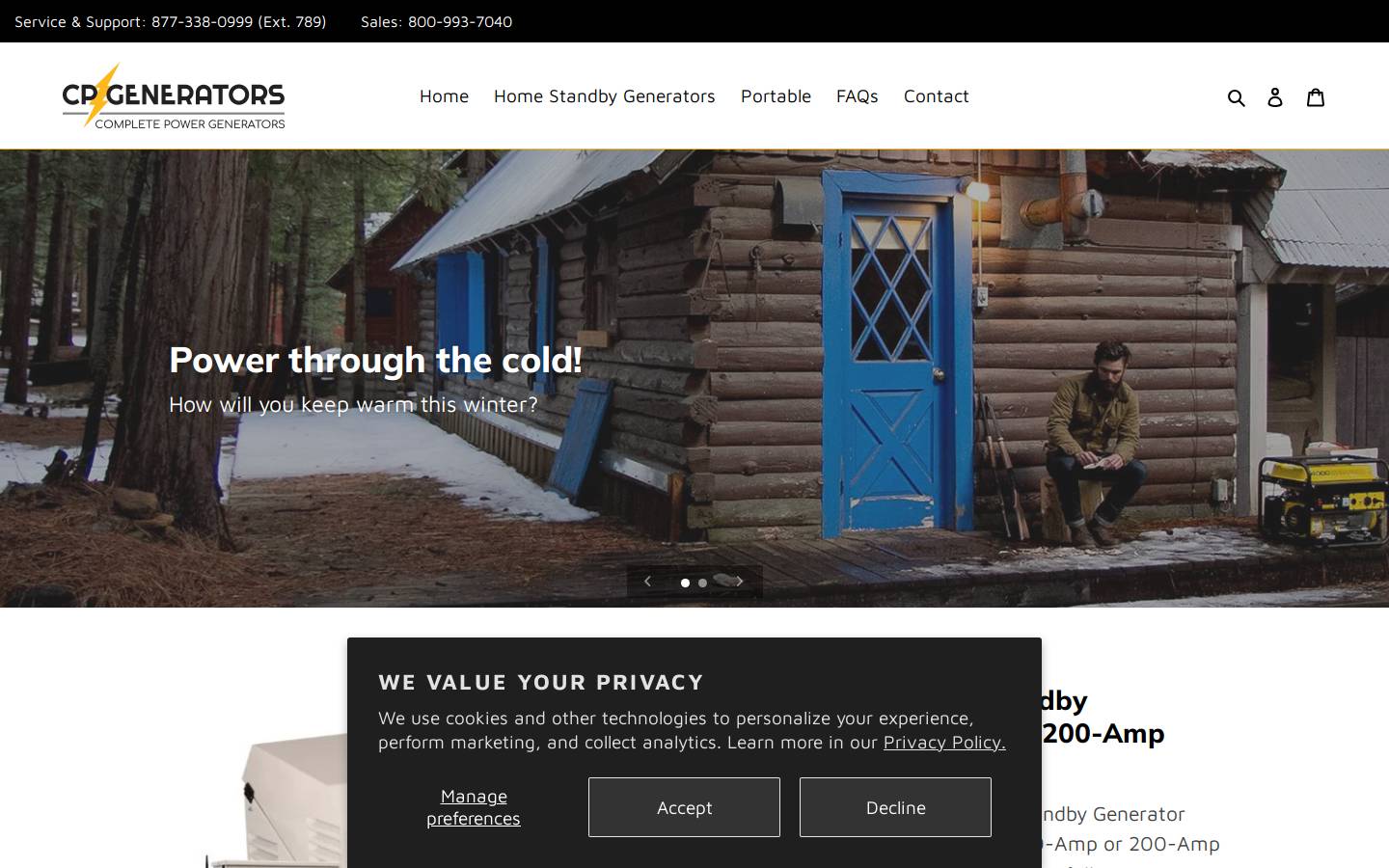 cpgens.com homepage screenshot