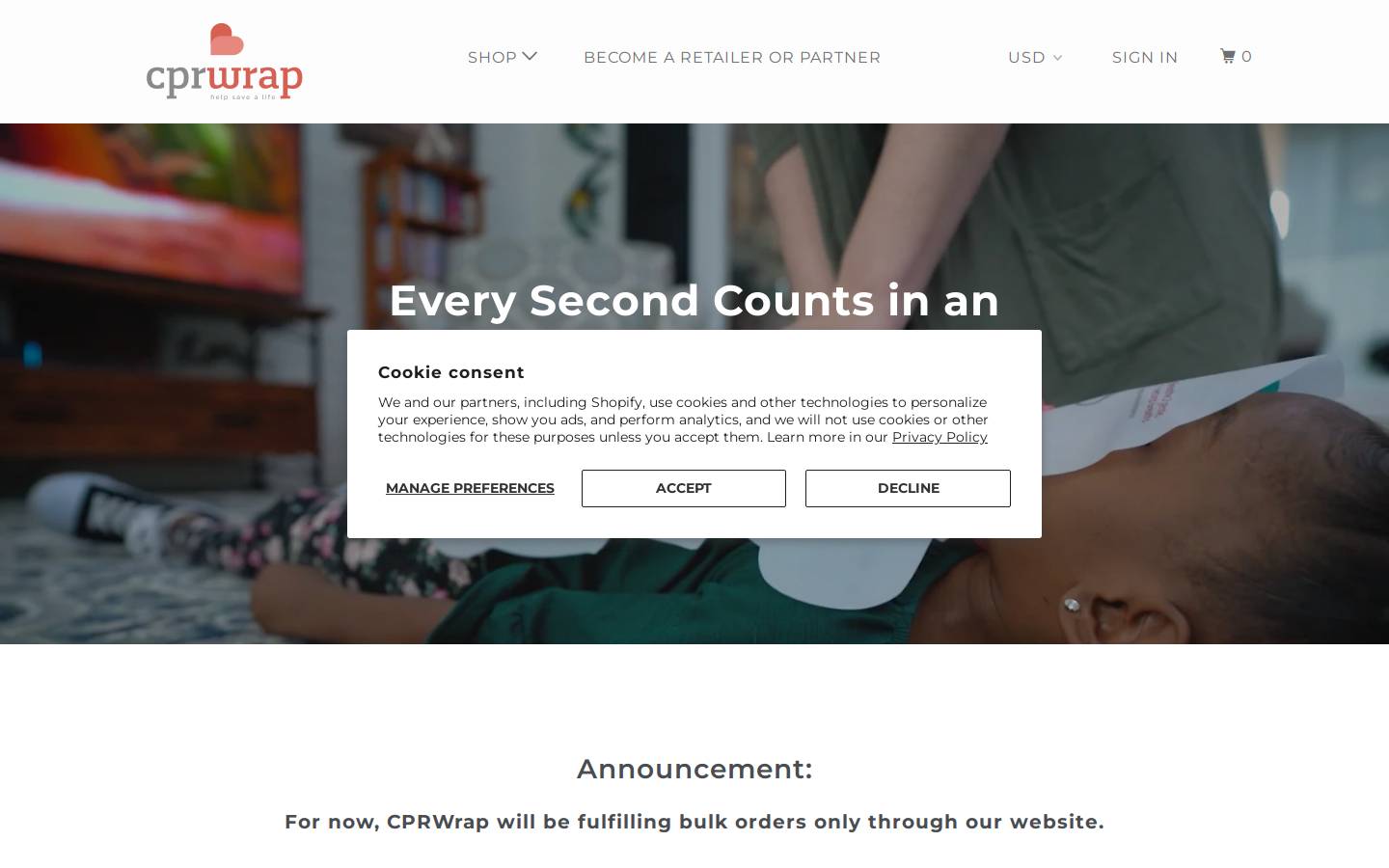 cprwrap.com homepage screenshot