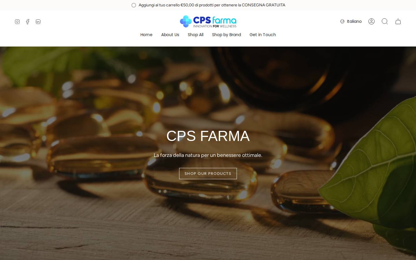 cpsfarma.com homepage screenshot