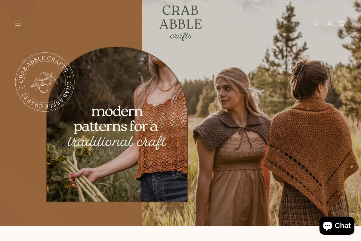 crababblecrafts.com homepage screenshot