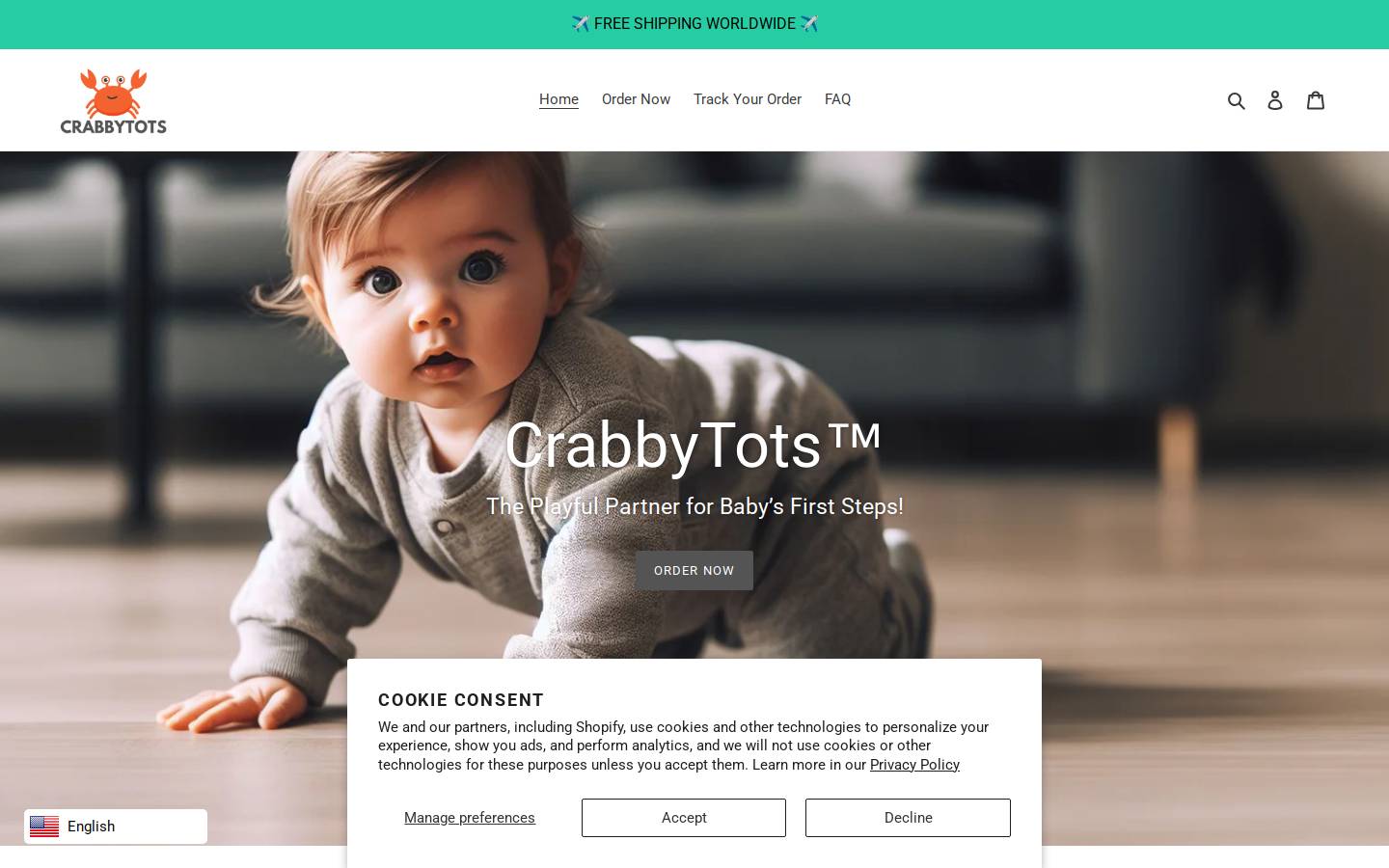 crabbytots.com homepage screenshot