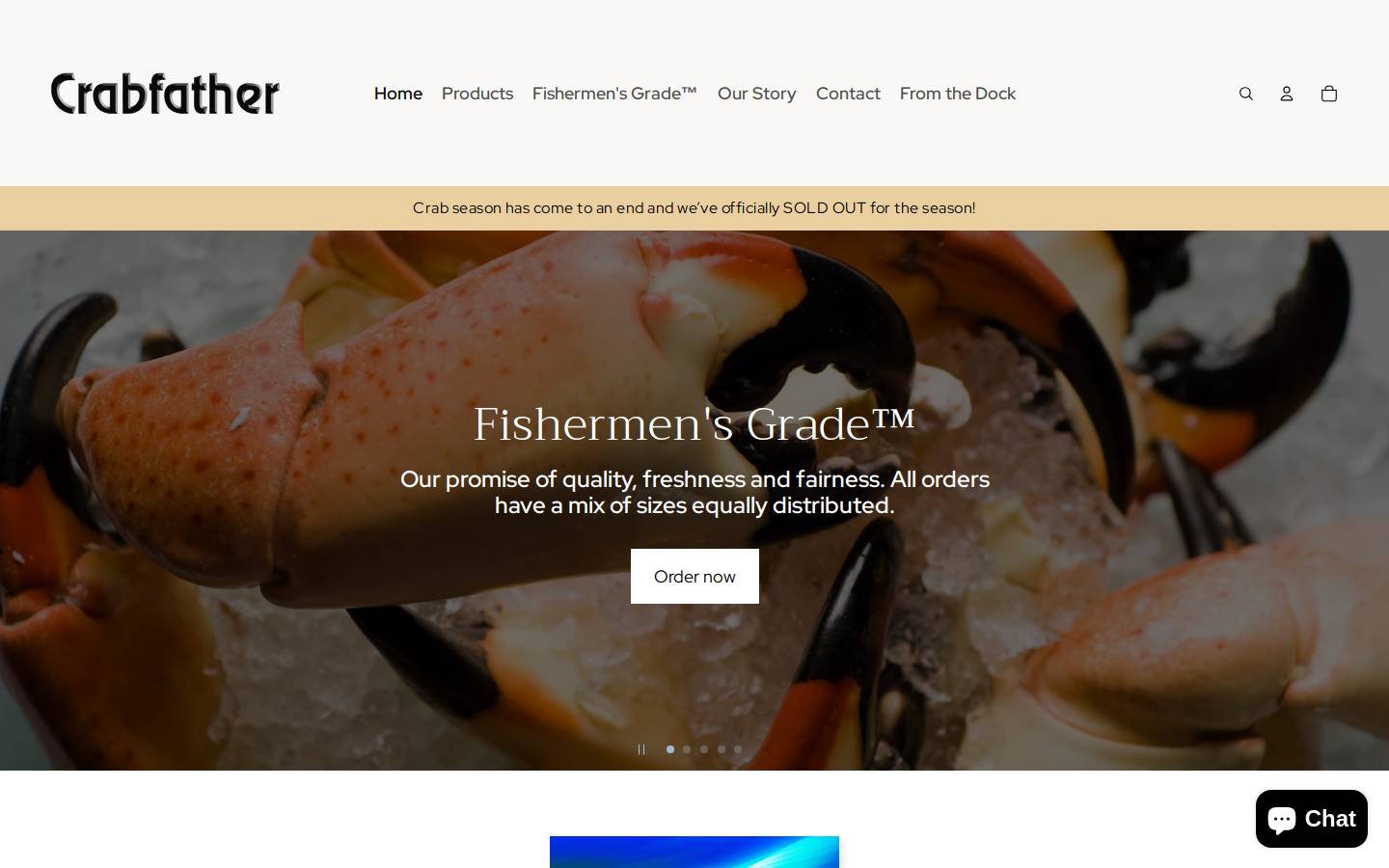 crabfather.com homepage screenshot