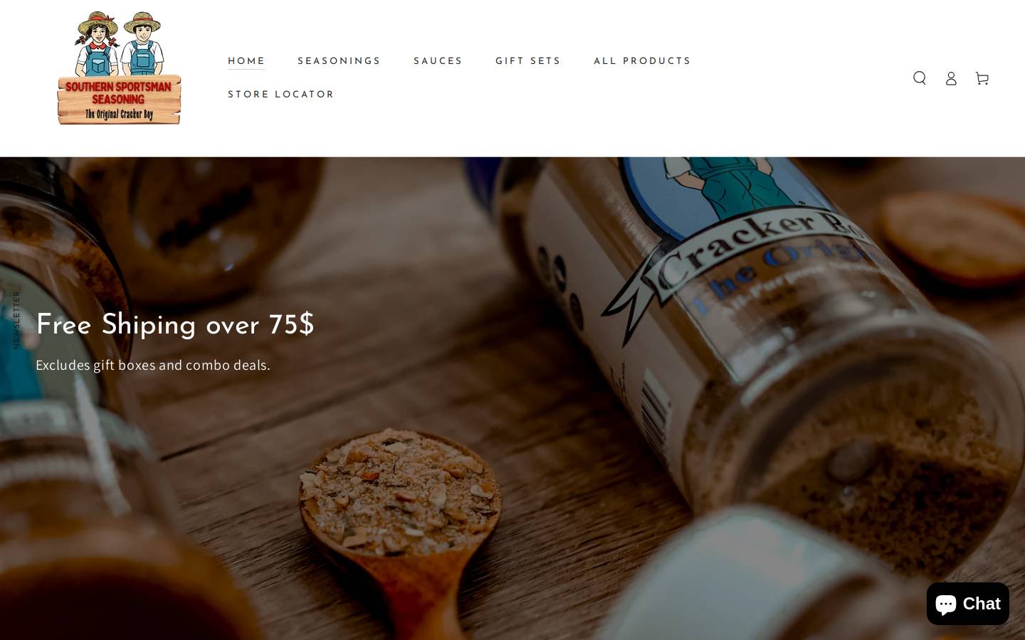 crackerseasonings.com homepage screenshot