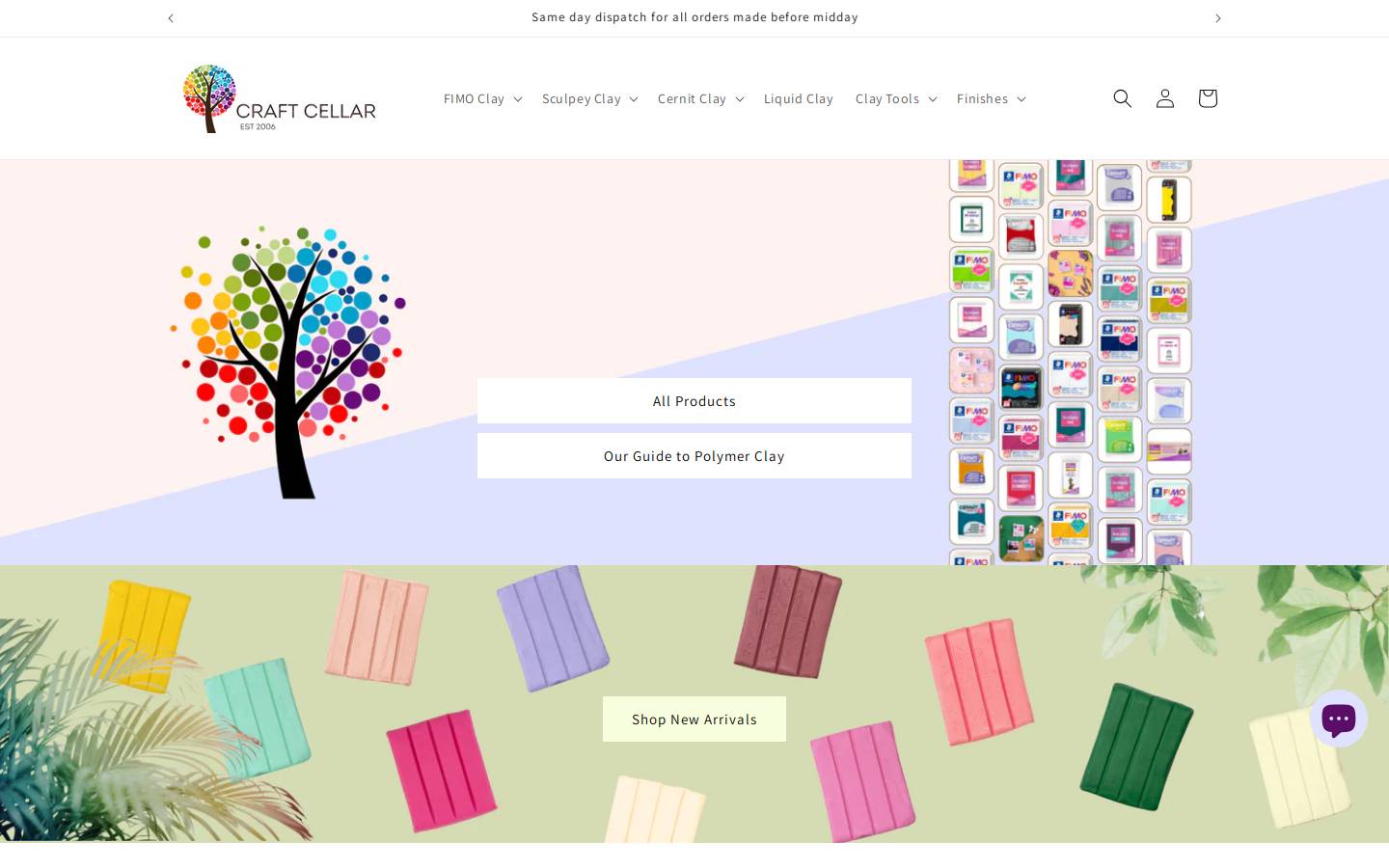 craft-cellar.co.uk homepage screenshot