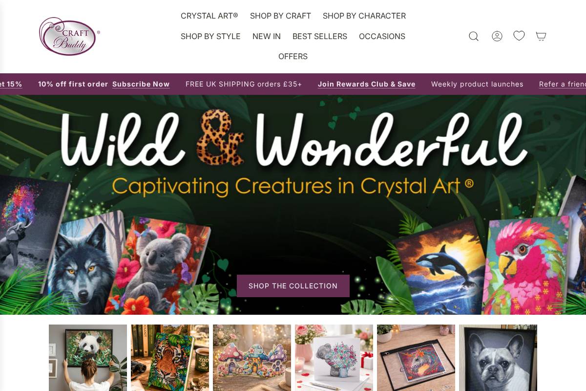 Craft Buddy homepage screenshot