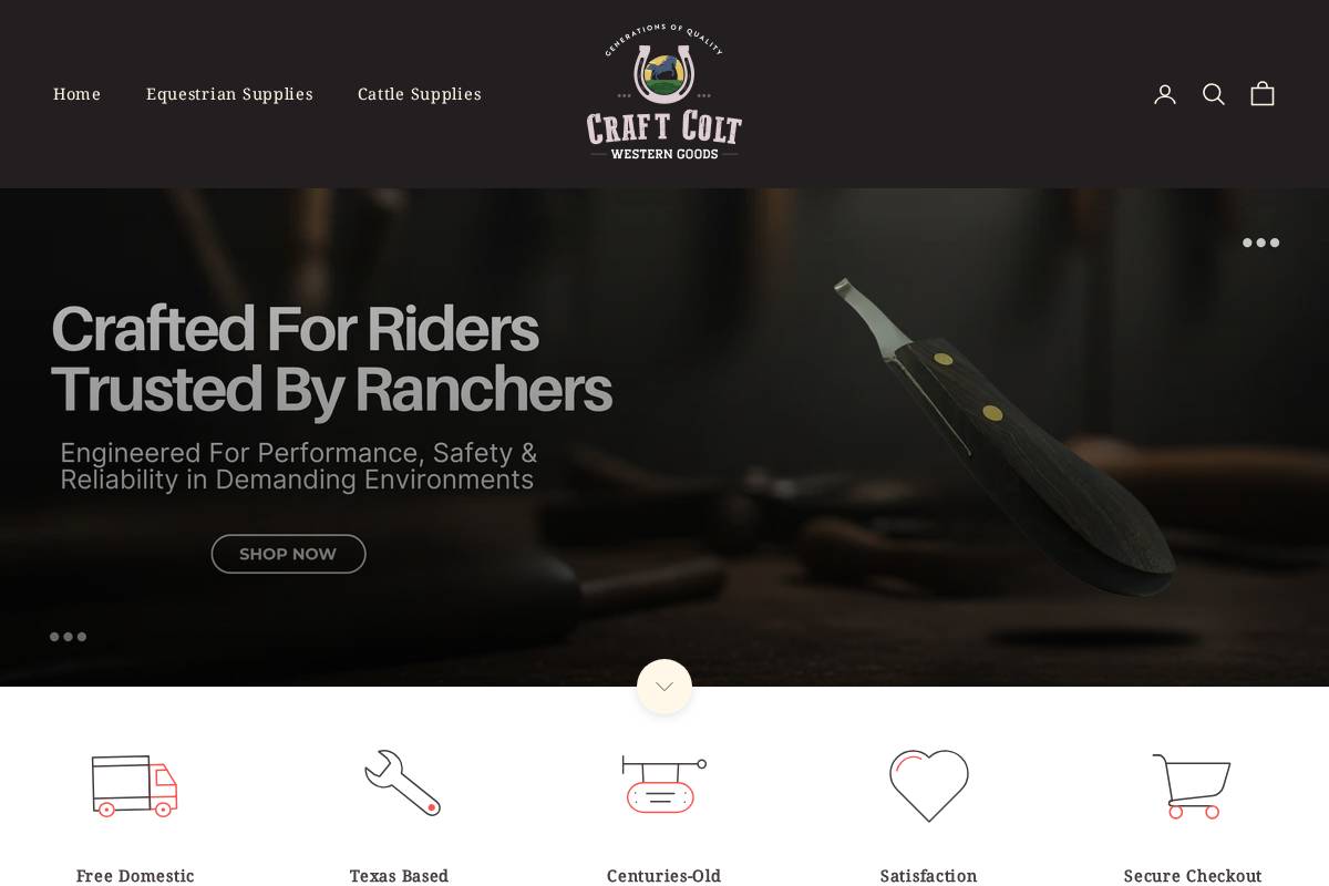 craftcolt.com homepage screenshot