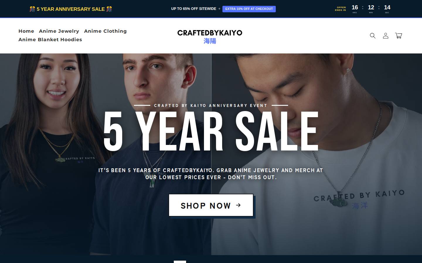 Craftedbykaiyo homepage screenshot