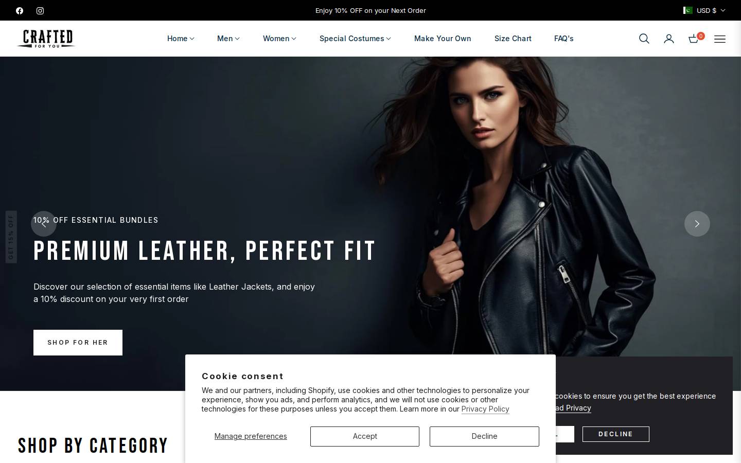 craftedforu.com homepage screenshot