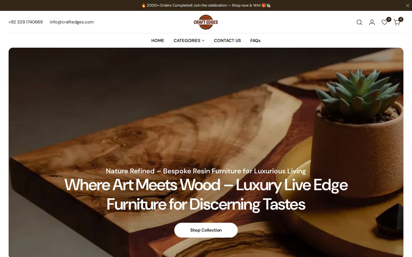 craftedges.com homepage screenshot