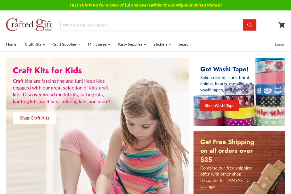 craftedgift.com homepage screenshot