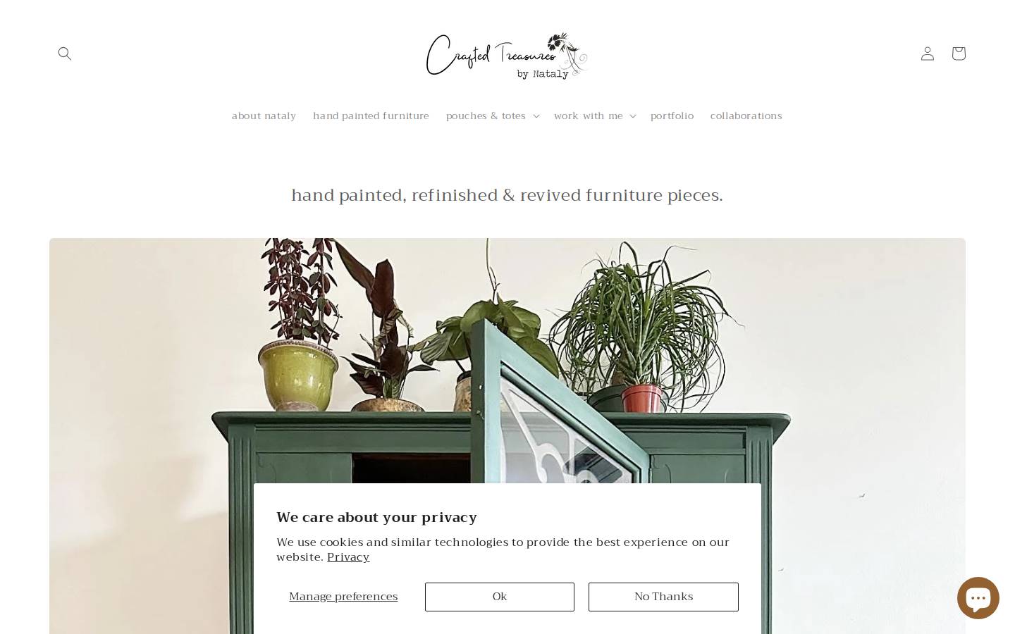 craftedtreasuresbynataly.com homepage screenshot