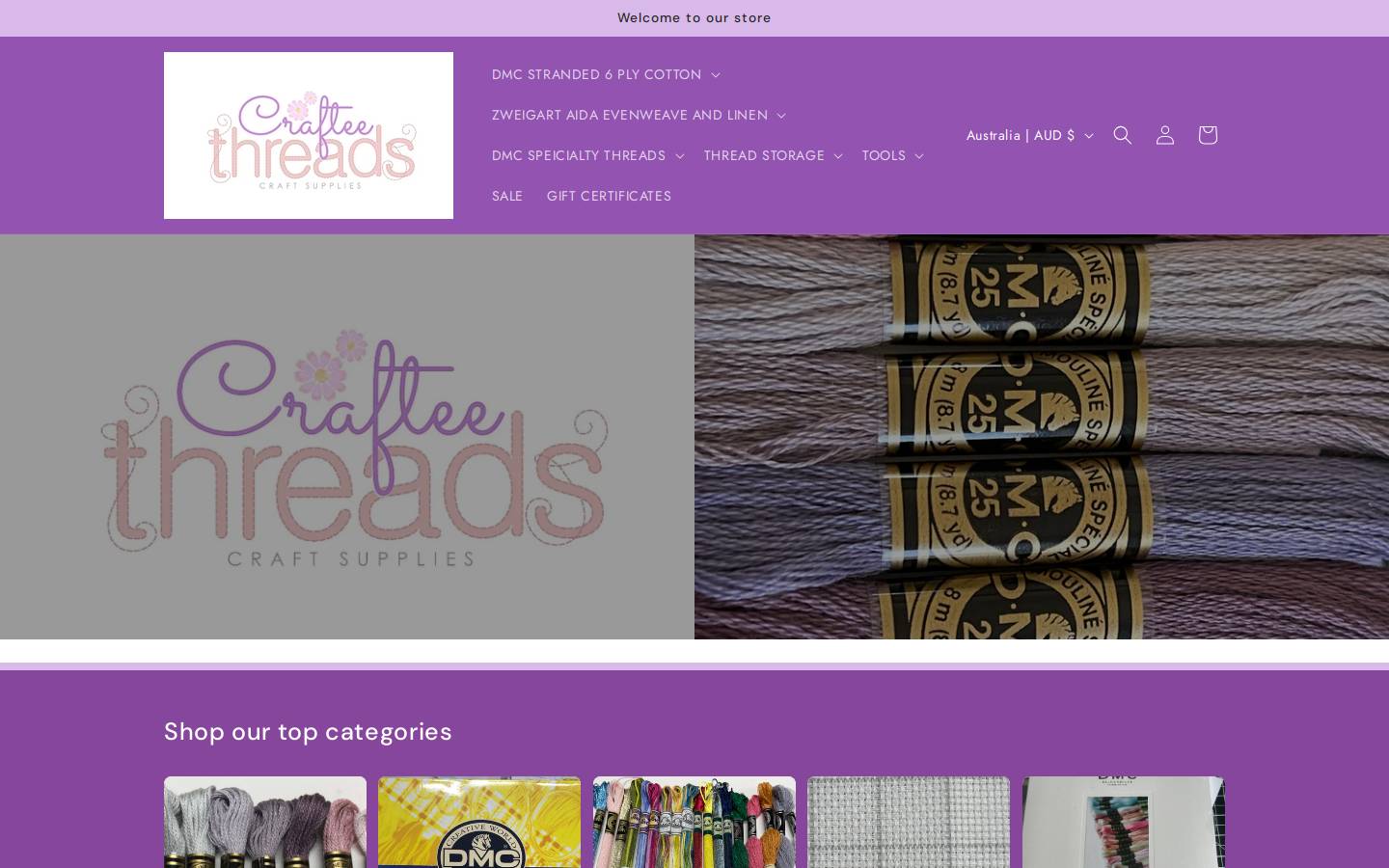 crafteethreads.com homepage screenshot