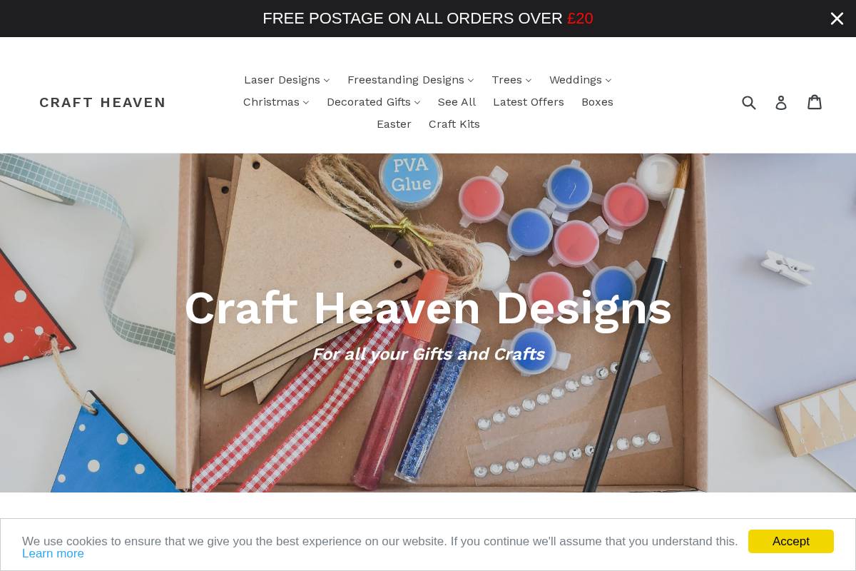 craftheaven.co.uk homepage screenshot