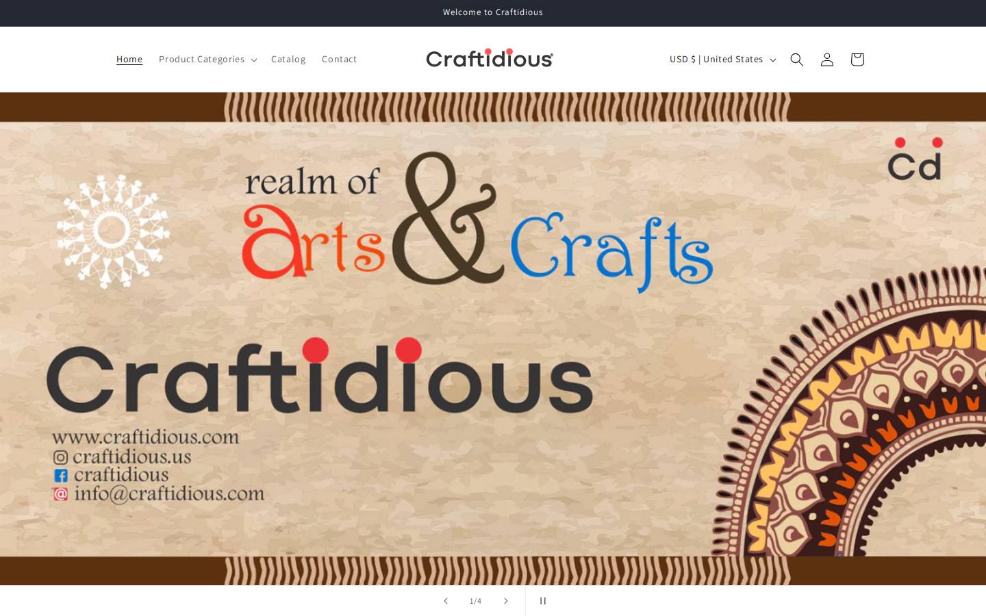 craftidious.com homepage screenshot