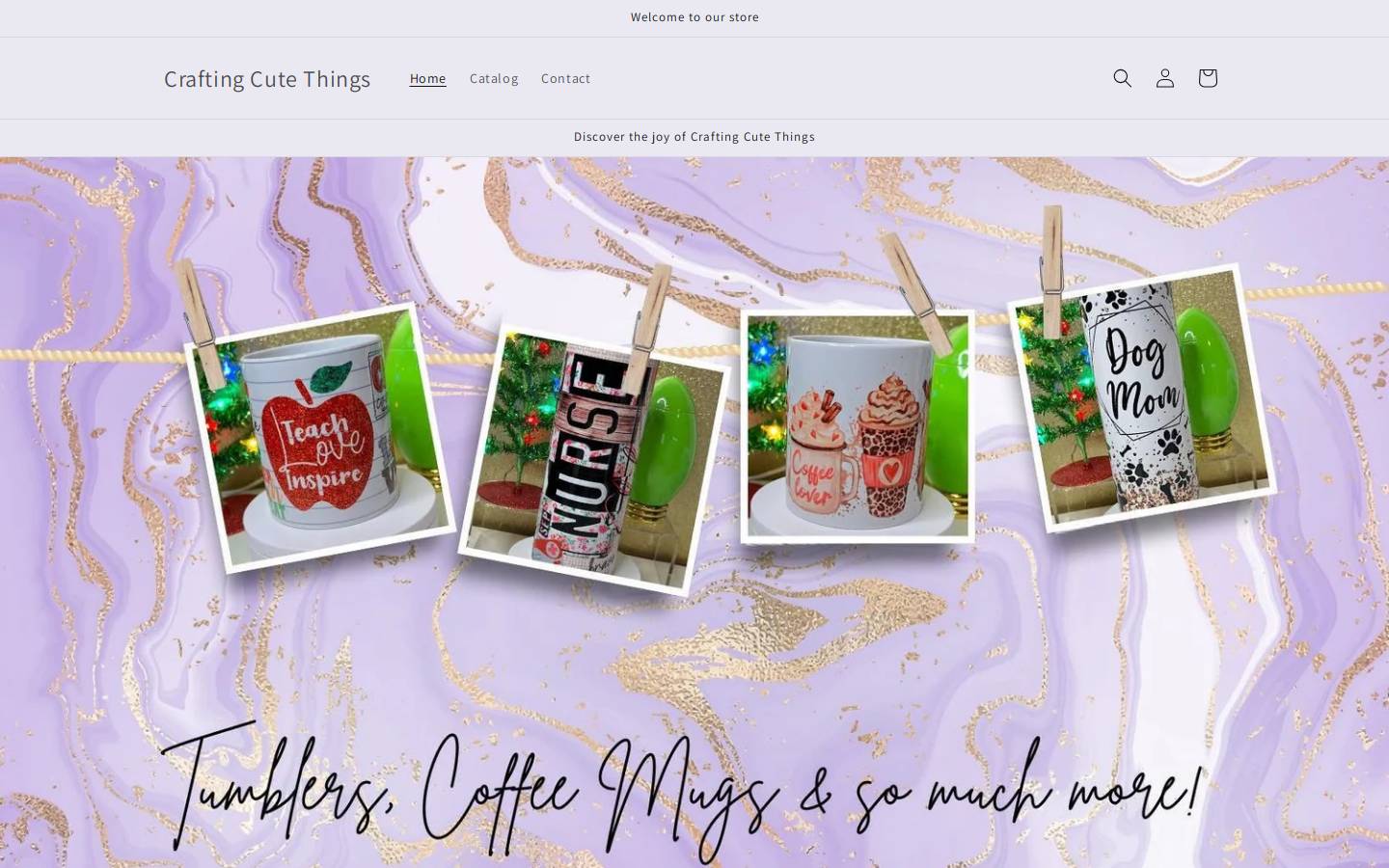 craftingcutethings.com homepage screenshot