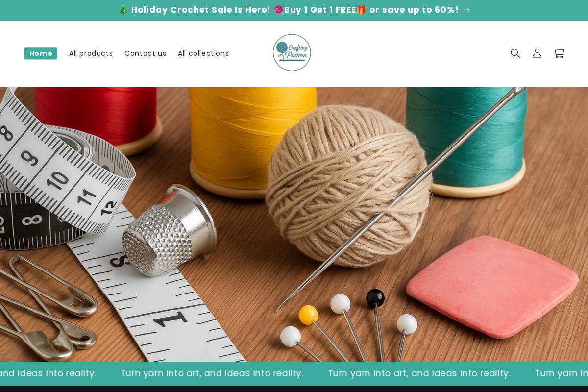 craftingpattern.com homepage screenshot