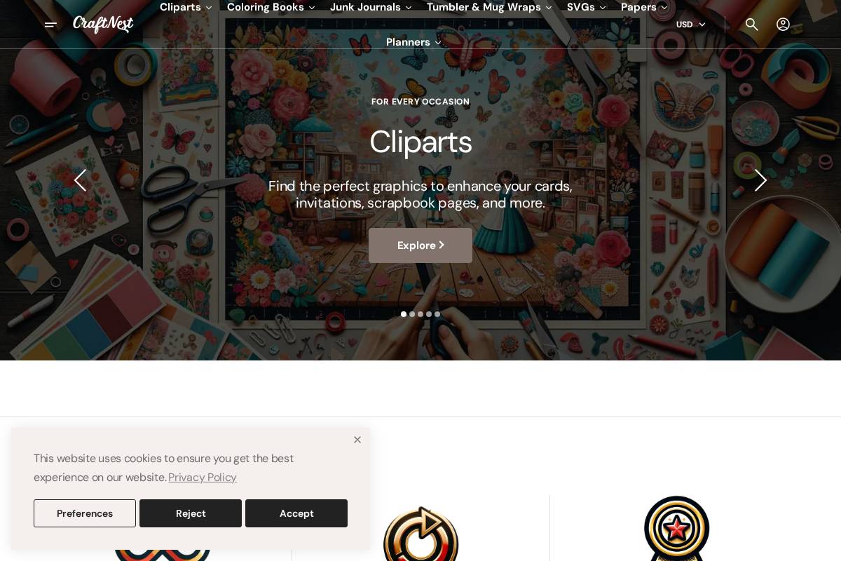 CraftNest homepage screenshot