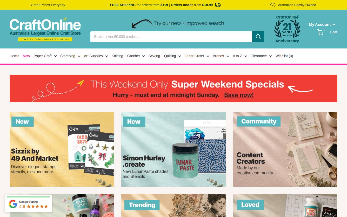 CraftOnline homepage screenshot