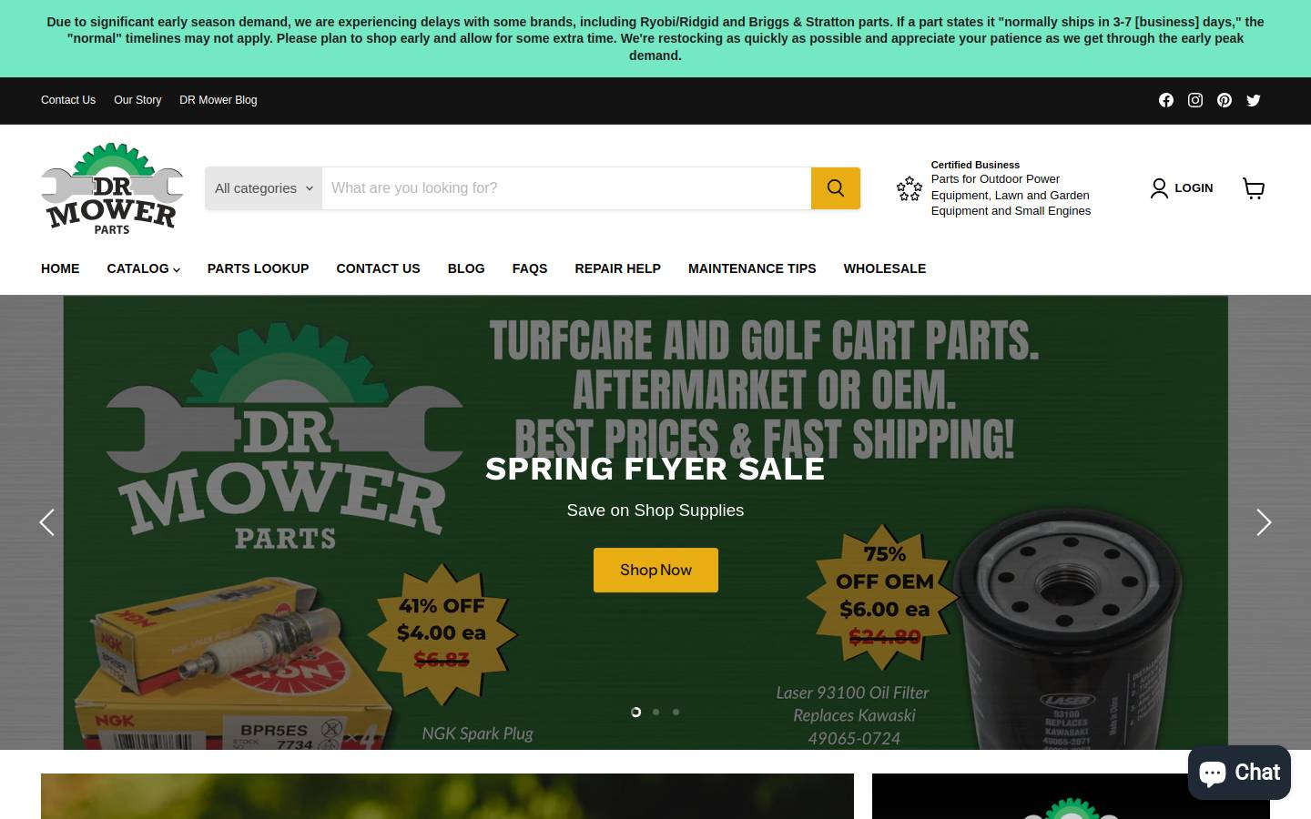 craftsman.parts homepage screenshot