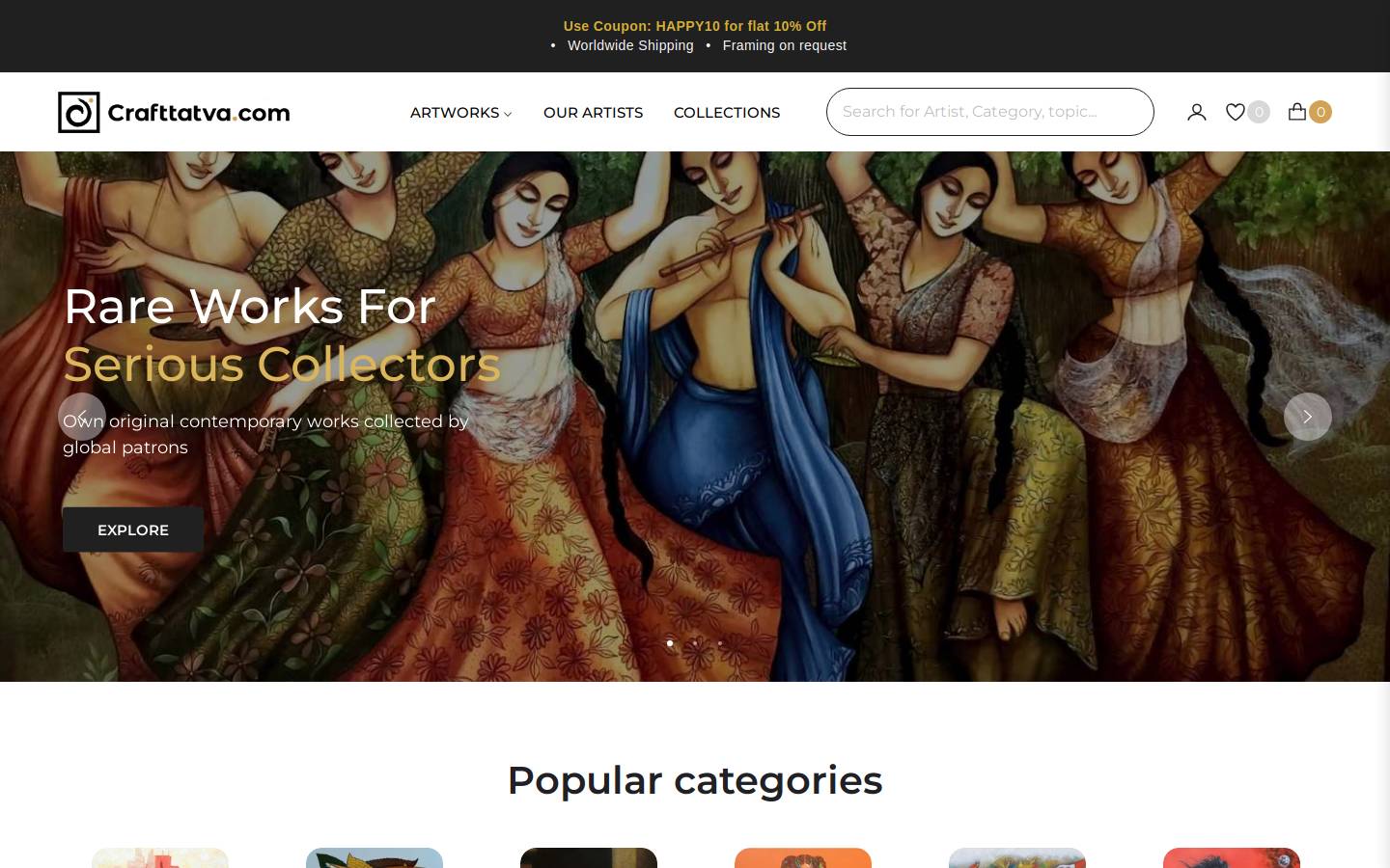 crafttatva.com homepage screenshot