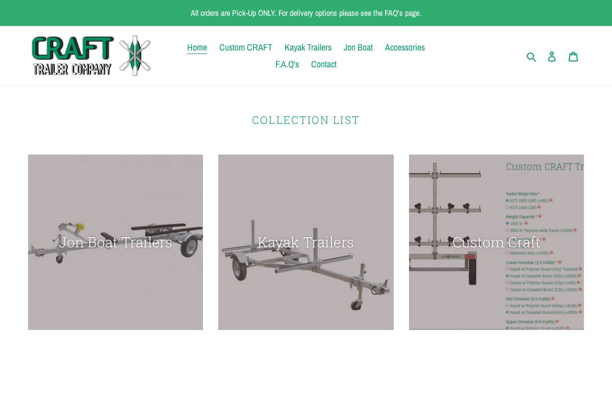 crafttrailer.com homepage screenshot