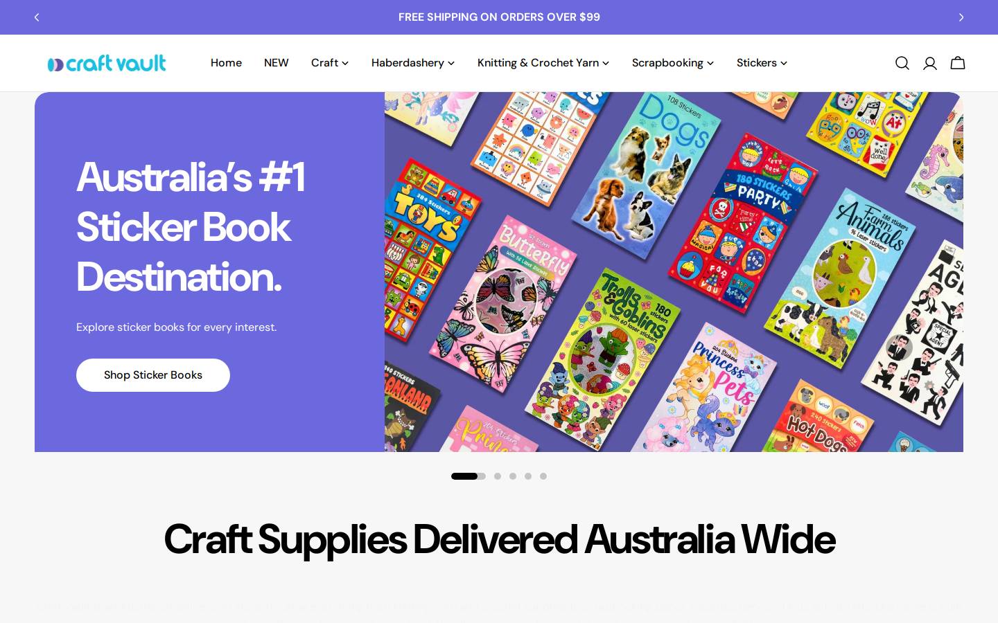craftvault.com.au homepage screenshot