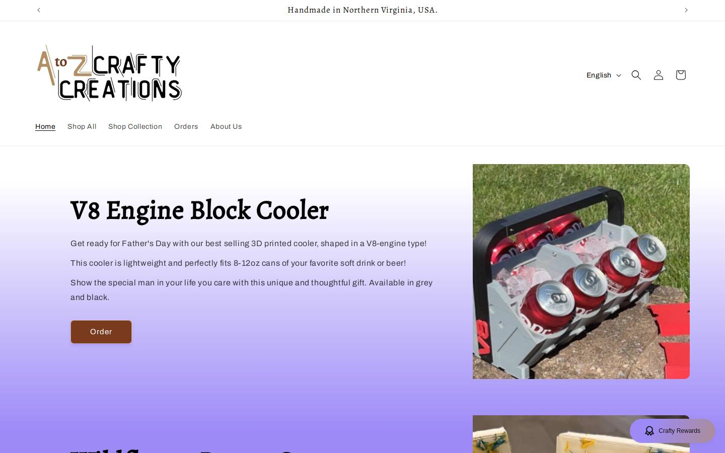 craftyatoz.com homepage screenshot