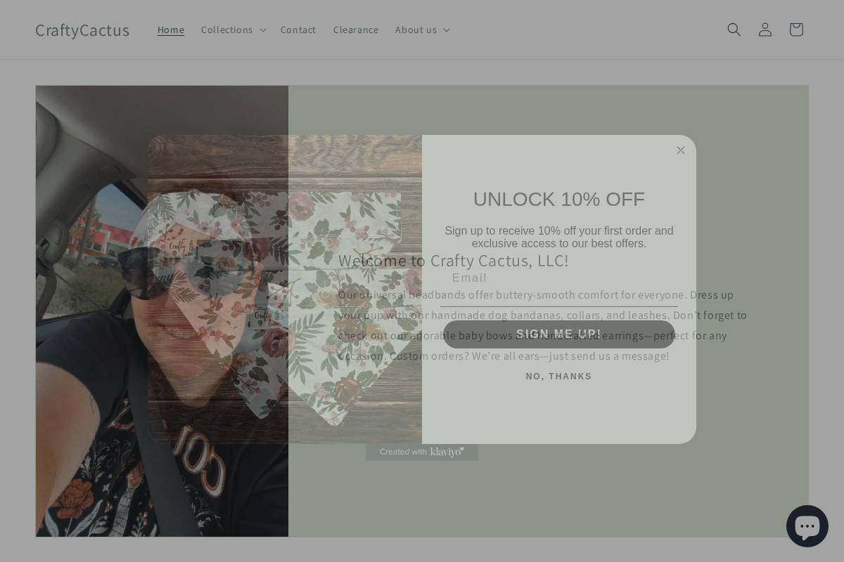 craftycactus.co homepage screenshot