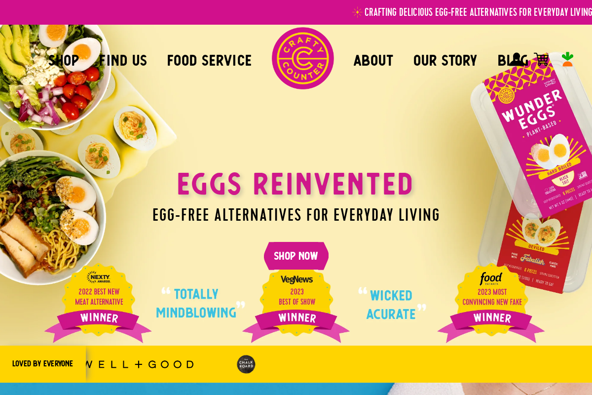 Crafty Counter WunderEggs homepage screenshot