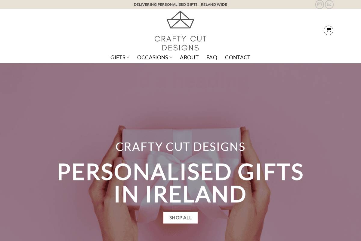 craftycutdesigns.com homepage screenshot