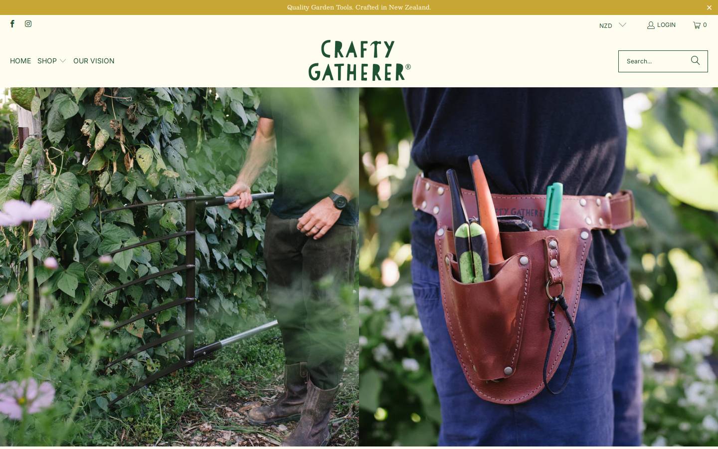 craftygatherer.co.nz homepage screenshot