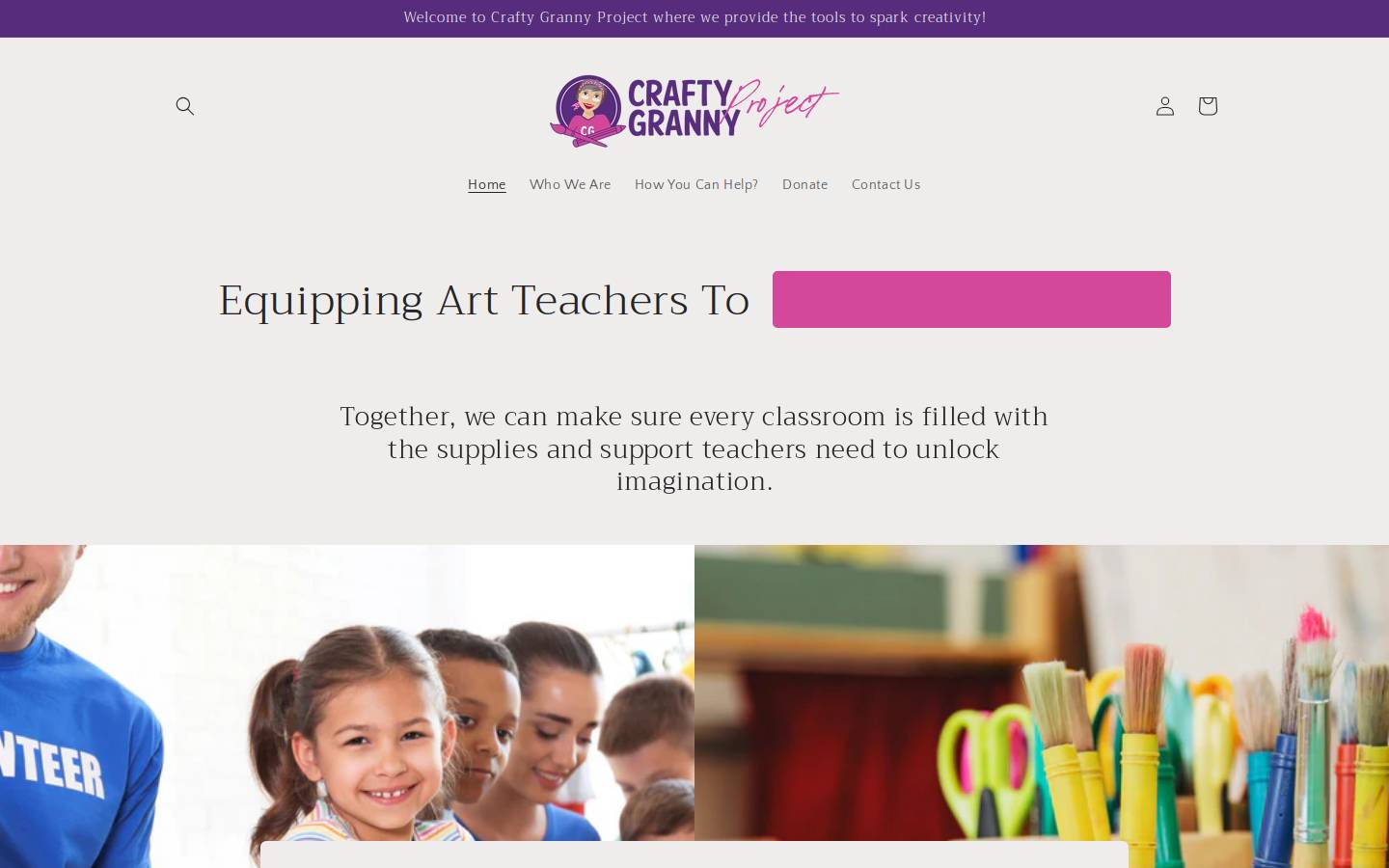craftygrannyproject.org homepage screenshot