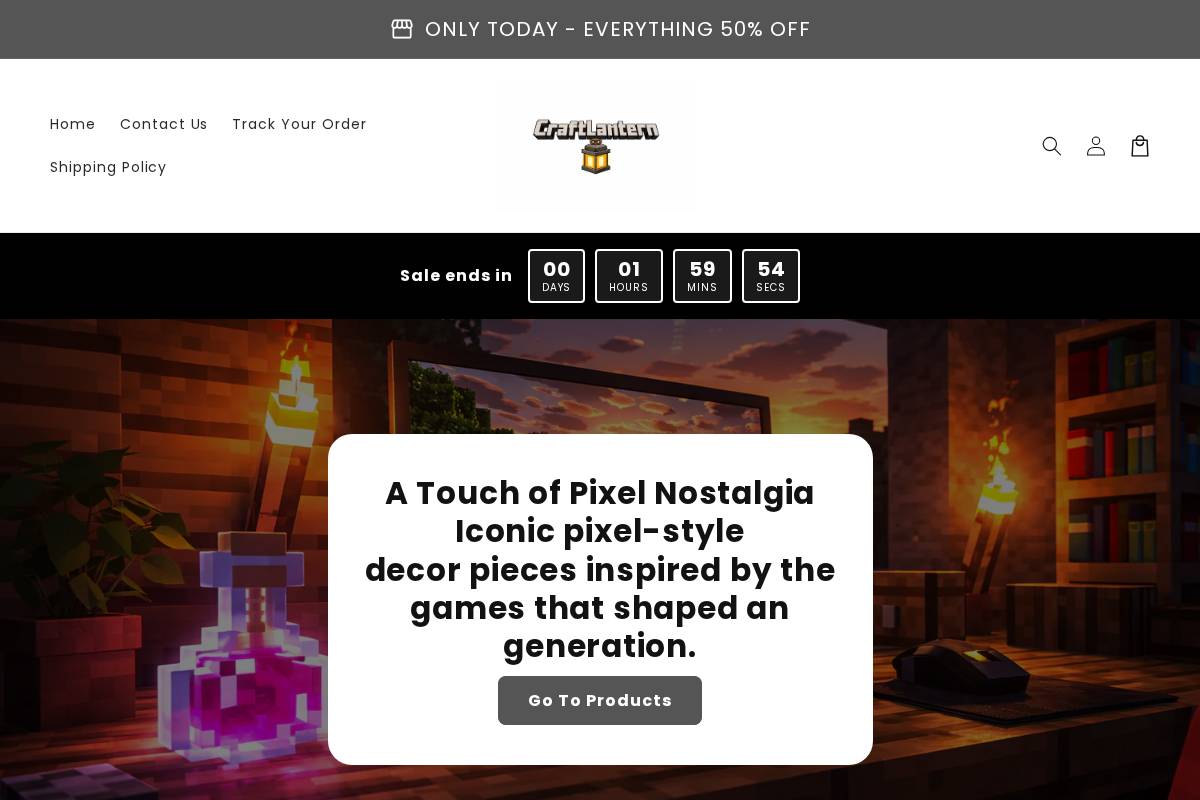 craftylanterns.com homepage screenshot