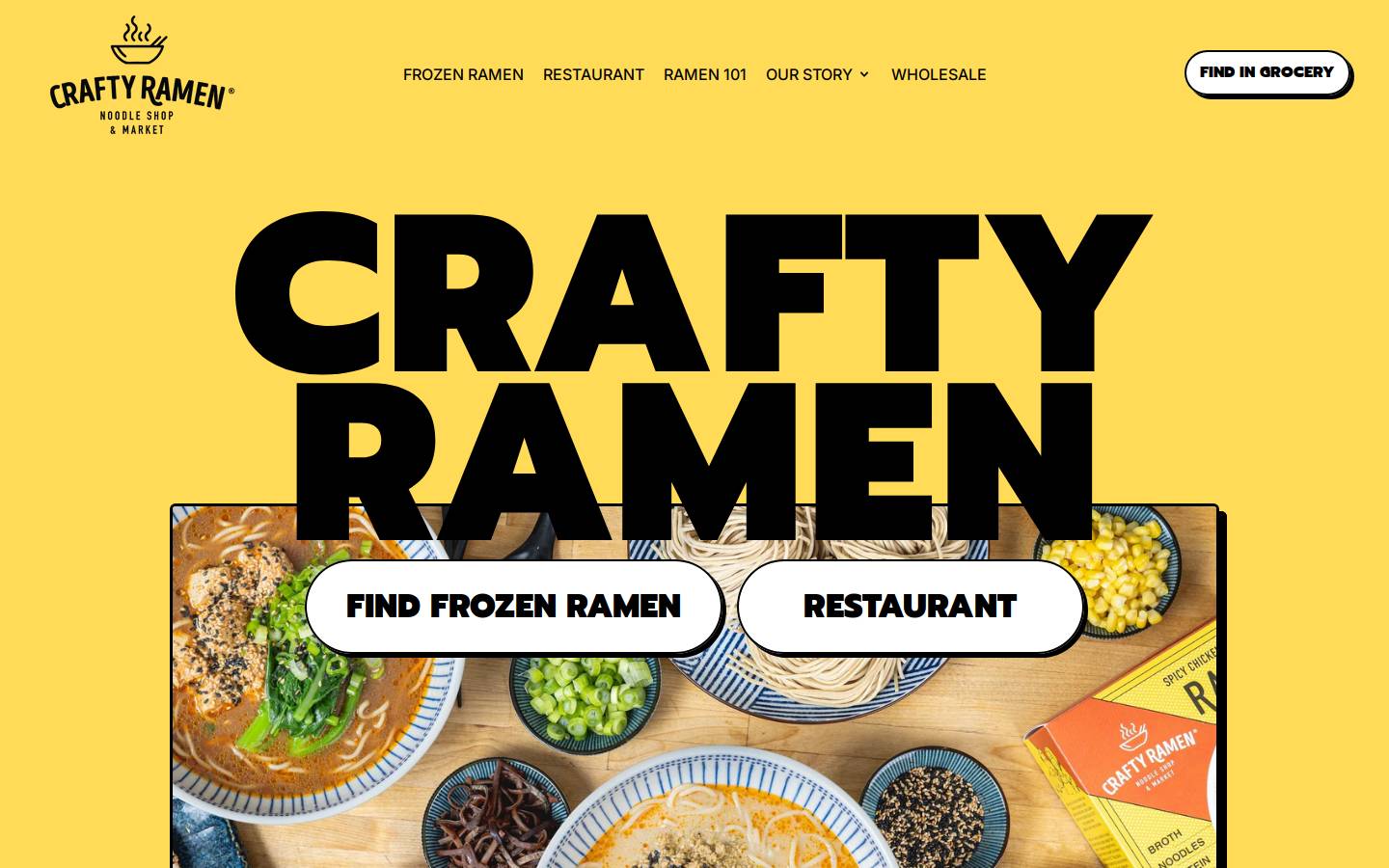 craftyramenmarket.com homepage screenshot