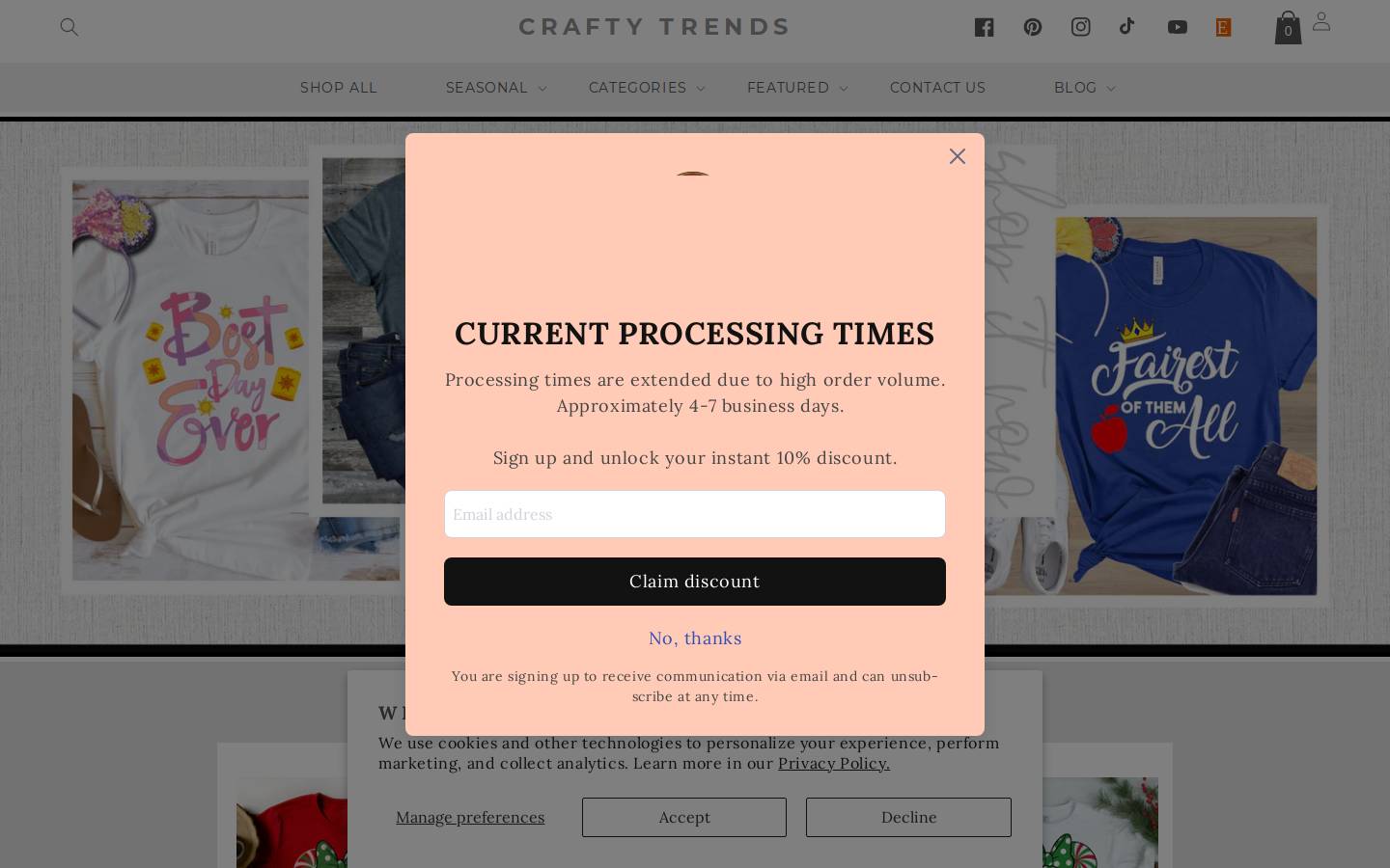 craftytrends.com homepage screenshot