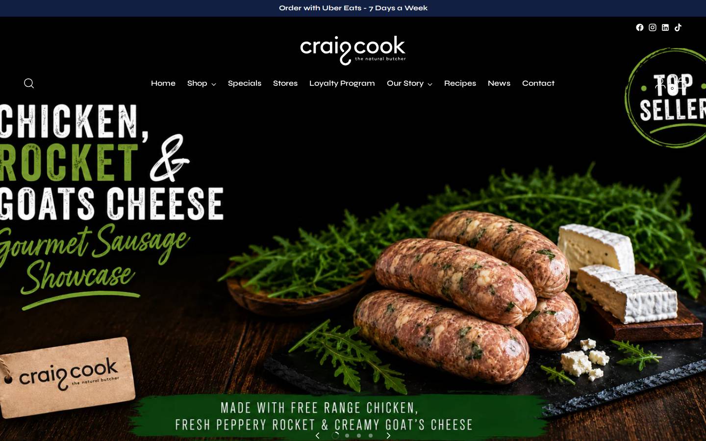 craigcookthenaturalbutcher.com homepage screenshot