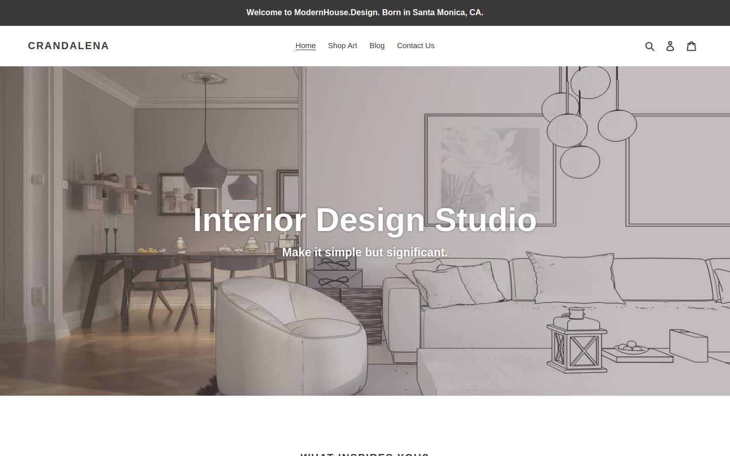 crandalena.com homepage screenshot