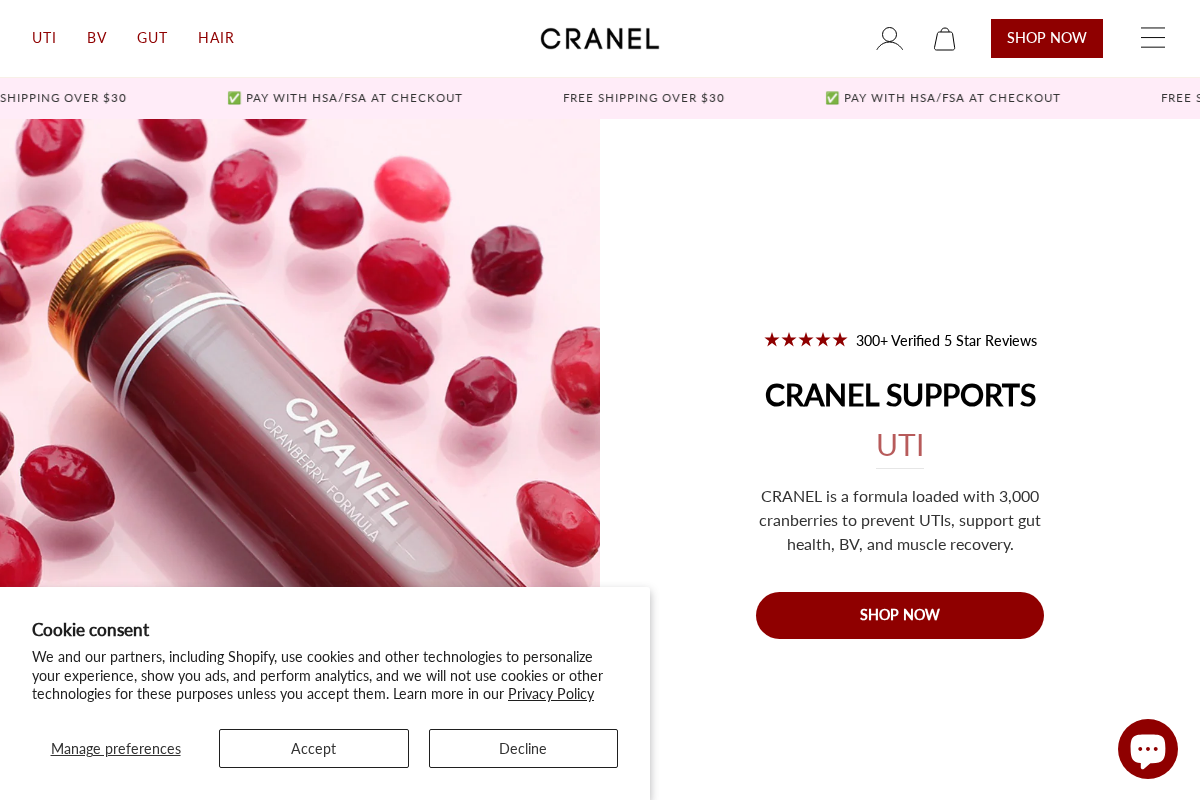 CRANEL homepage screenshot