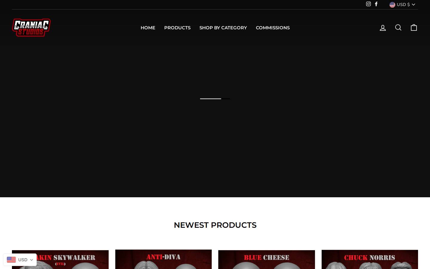 craniacstudios.com homepage screenshot